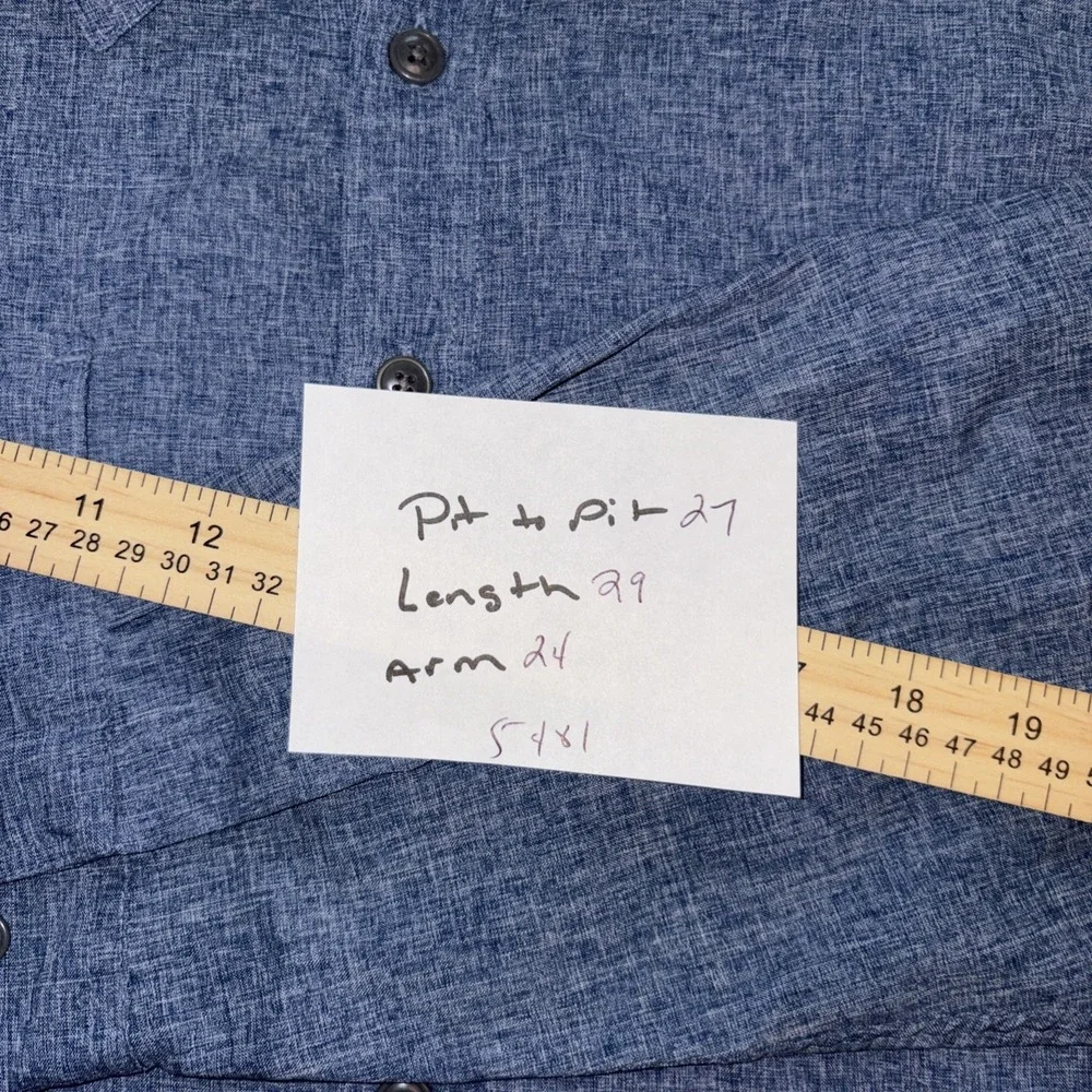 Croft & Barrow Quick Dry Shirt Mens XL Gray Long Sleeve Outdoors Stretch Pockets - Picture 6 of 6